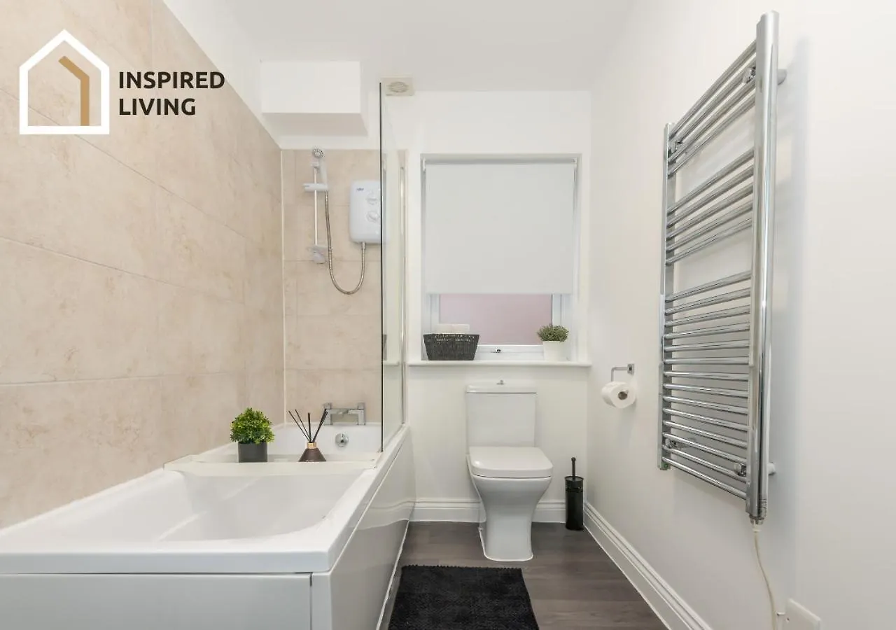 Apartamento Stylish & Modern 2 Bed 2 Bath With Free Parking Leeds  0*, Leeds (West Yorkshire)